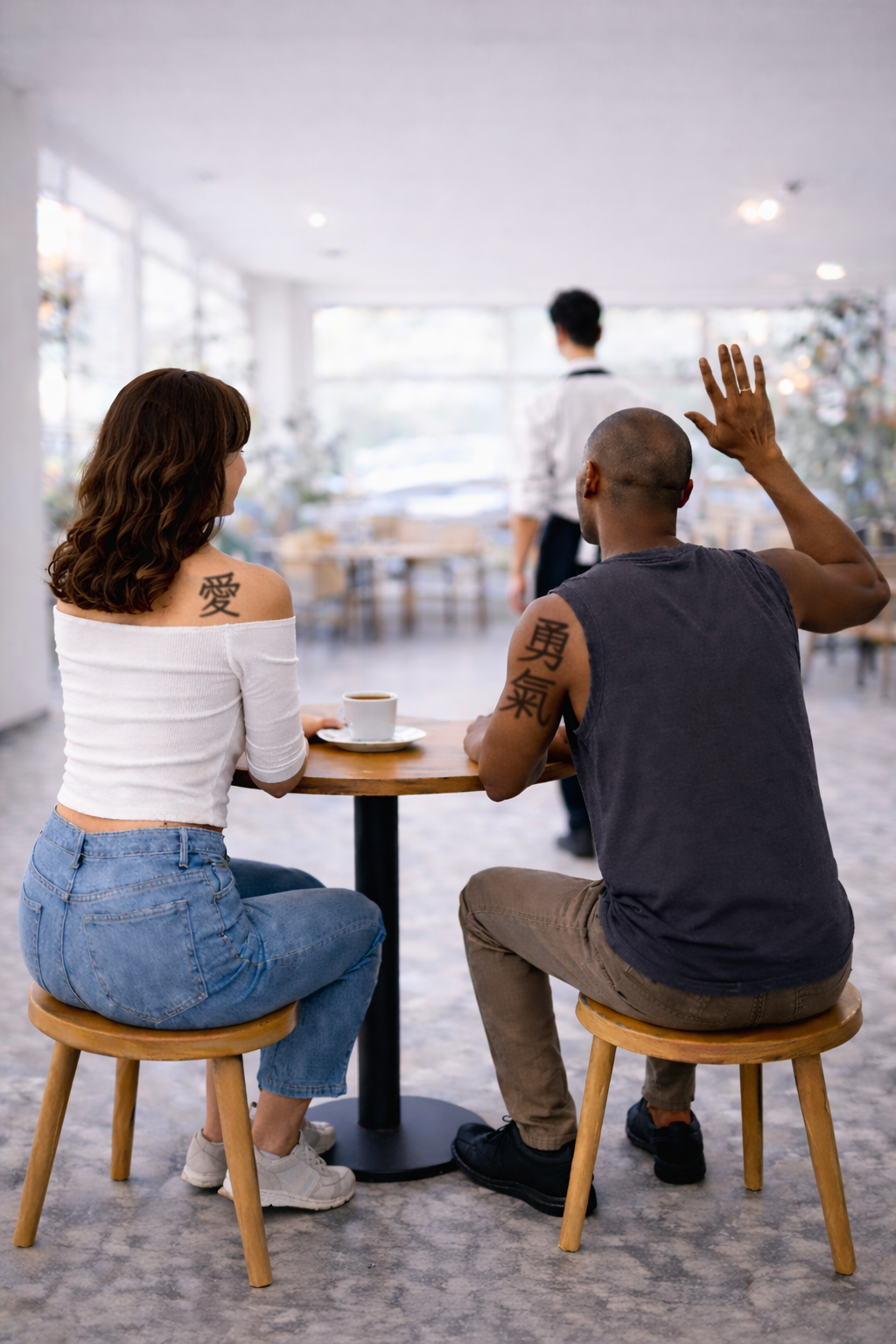 Tattoo stencil clarity example and final result